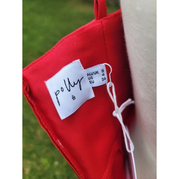PRINCESS POLLY Women RED Novella Mini Dress Size 4 NWT - Picture 6 of 6
